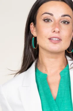 Earrings Saphira Basic Medium | Green... | Barong Barong | Little Soho