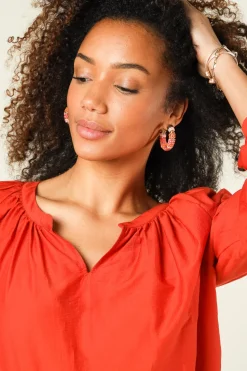 Earrings Saphira Beads Small | Orange... | Barong Barong | Little Soho