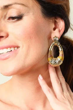 Earrings Saphira Fleur De Lis | Gold... | Barong Barong | Little Soho