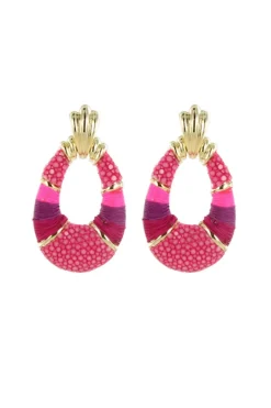 Earrings Saphira Fleur De Lis | Pink... | Barong Barong | Little Soho