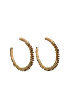 Earrings Saphira Full Moon Gemstones Medium | Beige... | Barong Barong | Little Soho
