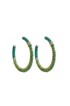 Earrings Saphira Full Moon Gemstones Medium | Green... | Barong Barong | Little Soho