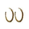 Earrings Saphira Full Moon Gemstones Medium | Gold... | Barong Barong | Little Soho