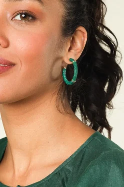 Earrings Saphira Full Moon Small | Green... | Barong Barong | Little Soho