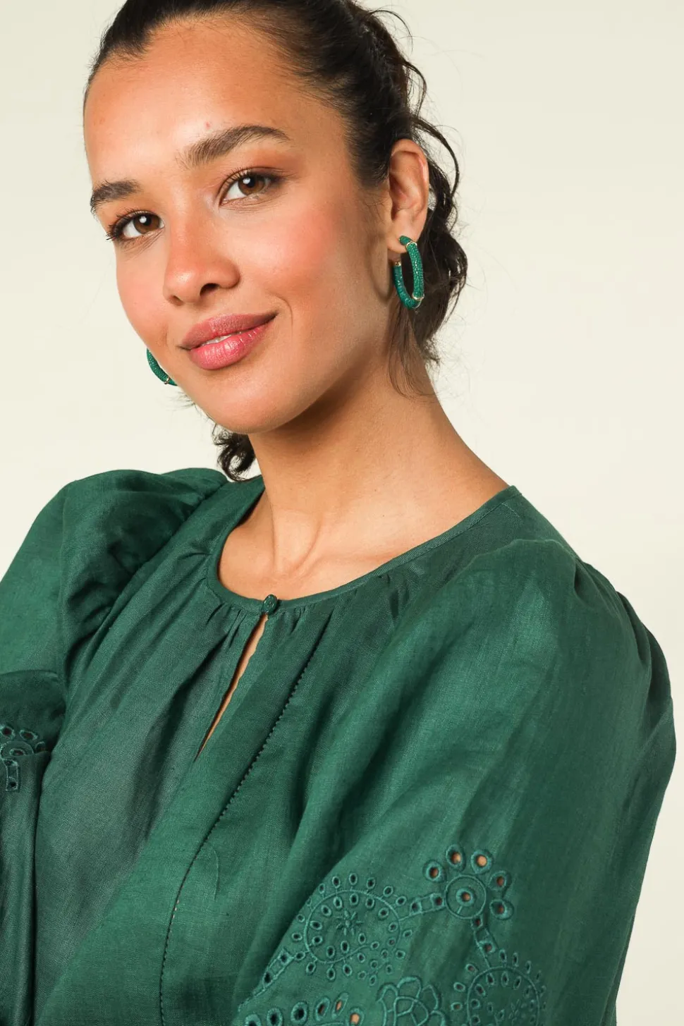 Earrings Saphira Full Moon Small | Green... | Barong Barong | Little Soho