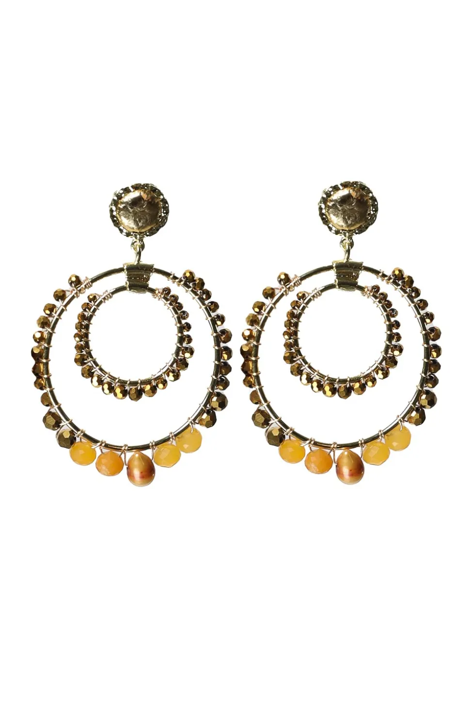 Earrings Saphira Moonstruck Medium | Gold... | Barong Barong | Little Soho