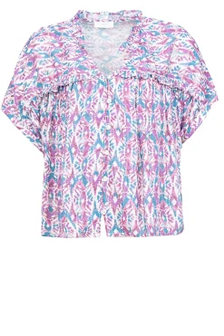 Ecovero Blouse With Print Valda | Pink... | Louizon | Little Soho
