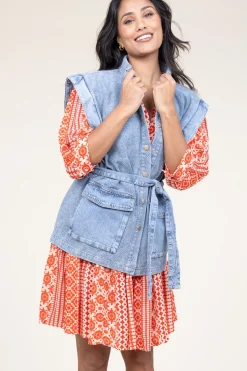 Ecovero Dress With Print Sabine | Red... | Lollys Laundry | Little Soho