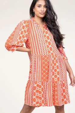 Ecovero Dress With Print Sabine | Red... | Lollys Laundry | Little Soho