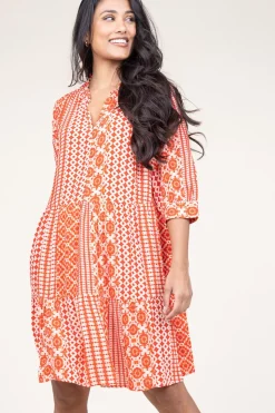 Ecovero Dress With Print Sabine | Red... | Lollys Laundry | Little Soho