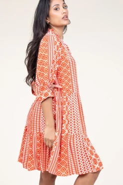 Ecovero Dress With Print Sabine | Red... | Lollys Laundry | Little Soho