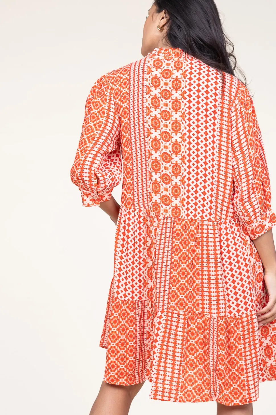 Ecovero Dress With Print Sabine | Red... | Lollys Laundry | Little Soho