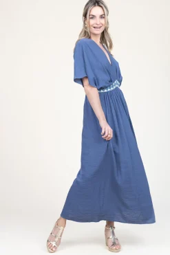Ecovero Maxi Dress Idea | Blue... | Louizon | Little Soho
