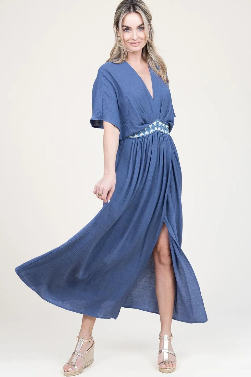 Ecovero Maxi Dress Idea | Blue... | Louizon | Little Soho
