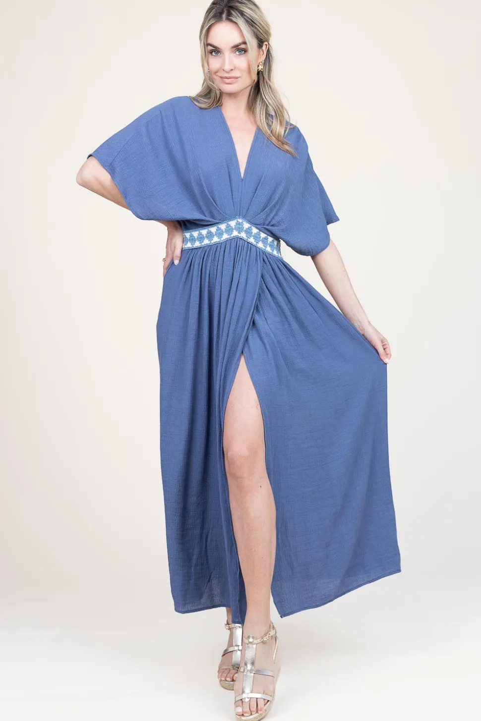 Ecovero Maxi Dress Idea | Blue... | Louizon | Little Soho
