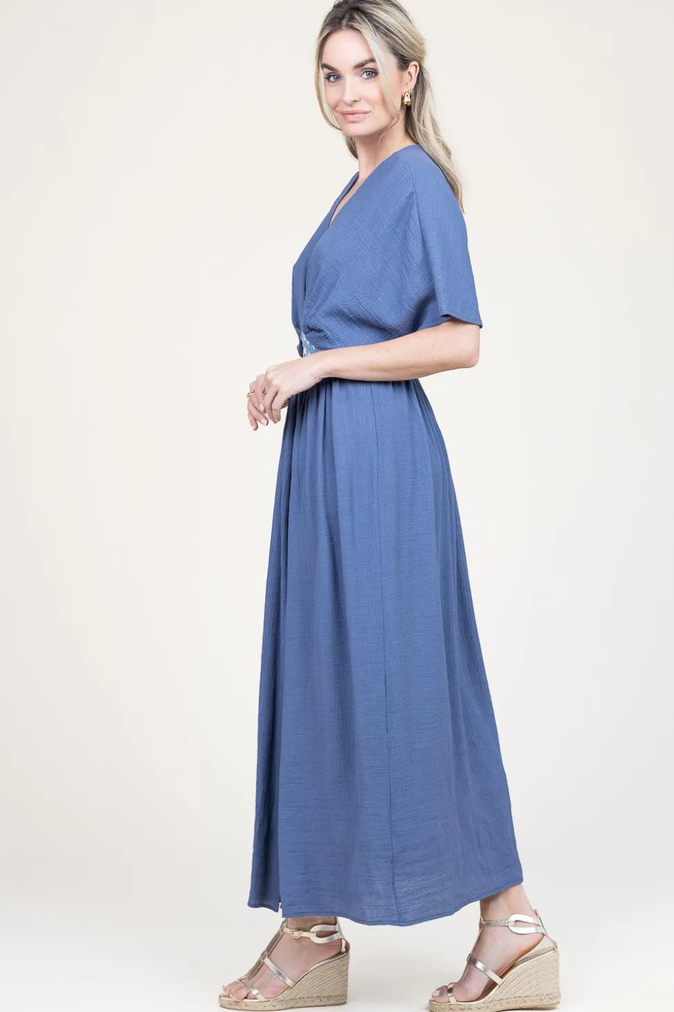 Ecovero Maxi Dress Idea | Blue... | Louizon | Little Soho