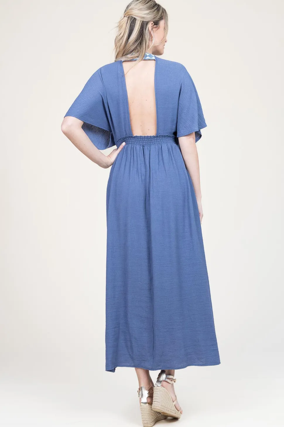 Ecovero Maxi Dress Idea | Blue... | Louizon | Little Soho