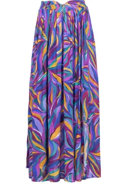 Ecovero Maxi Skirt With Print Osmose | Purple... | Louizon | Little Soho