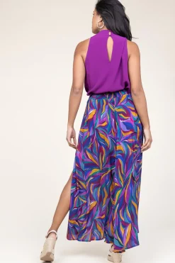 Ecovero Maxi Skirt With Print Osmose | Purple... | Louizon | Little Soho