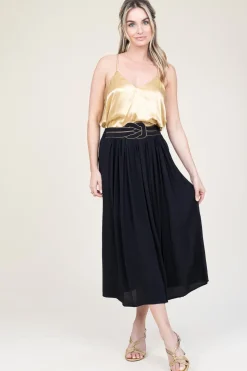 Ecovero Midi Skirt Yvana | Black... | Louizon | Little Soho