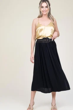 Ecovero Midi Skirt Yvana | Black... | Louizon | Little Soho