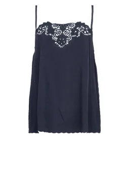 Ecovero Top With Crochet Dirla | Black... | Louizon | Little Soho