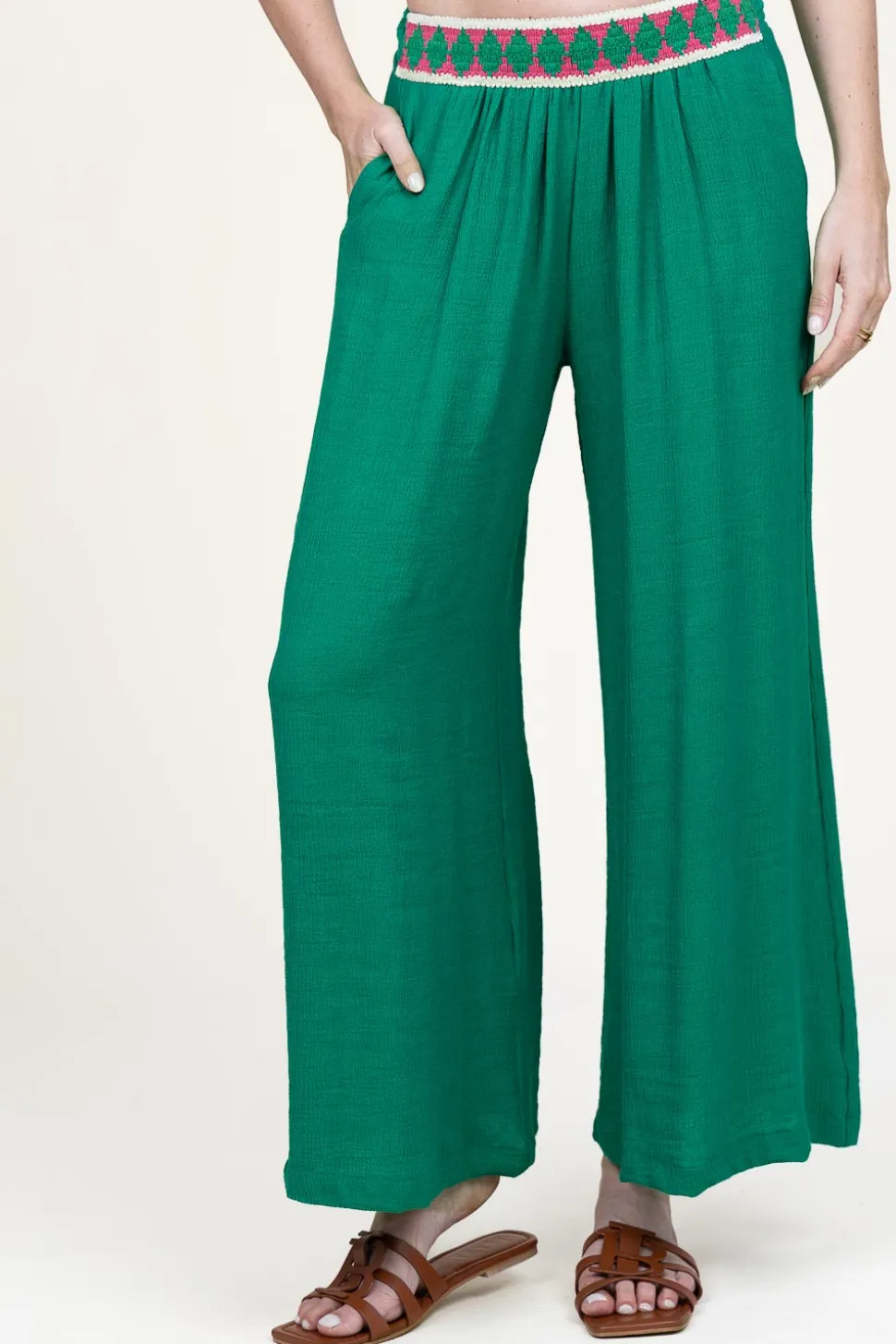 Eco Viscose Pants Ilem | Green... | Louizon | Little Soho
