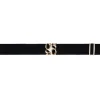 Elastic Belt With Gold Logo Motif | Zwart... | Dante 6 | Little Soho
