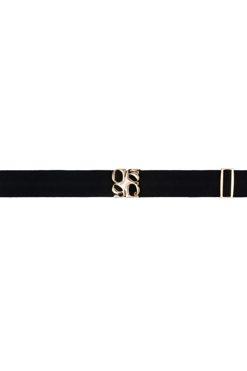Elastic Belt With Gold Logo Motif | Zwart... | Dante 6 | Little Soho