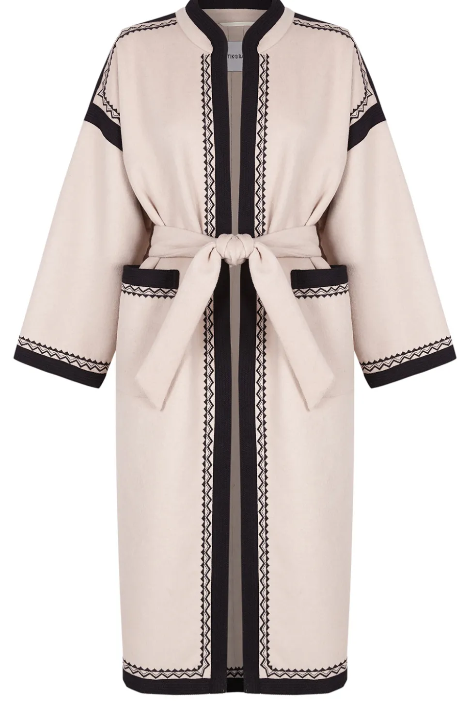 Embroidered Coat In Wool Blend Wilma | Natural... | Antik Batik | Little Soho