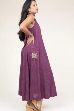 Embroidered Halter Dress Valentina | Puple... | Stella Forest | Little Soho