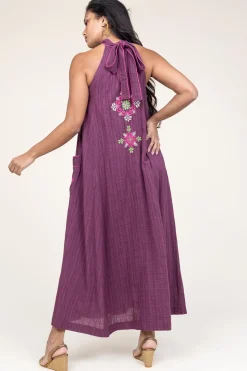 Embroidered Halter Dress Valentina | Puple... | Stella Forest | Little Soho