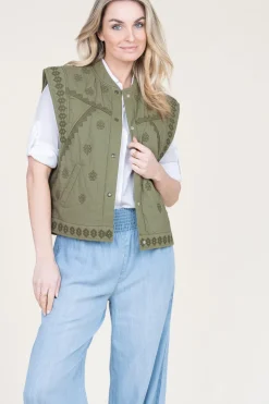 Embroidered Waistcoat Mina | Green... | Ba&Sh | Little Soho
