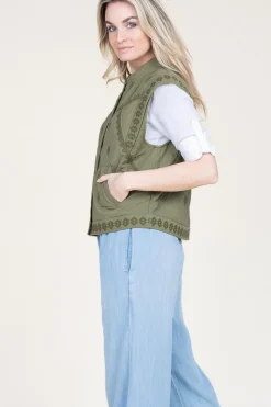 Embroidered Waistcoat Mina | Green... | Ba&Sh | Little Soho