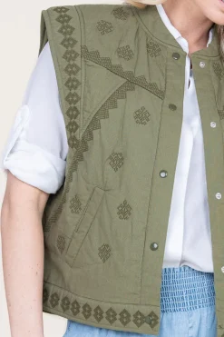 Embroidered Waistcoat Mina | Green... | Ba&Sh | Little Soho