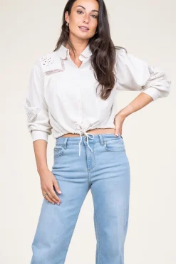 Embroidery Blouse Emily | Natural... | Ba&Sh | Little Soho