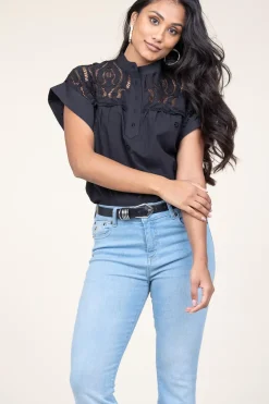 Embroidery Blouse Lina | Black... | Suncoo | Little Soho