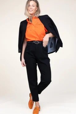 Embroidery Blouse Lina | Orange... | Suncoo | Little Soho