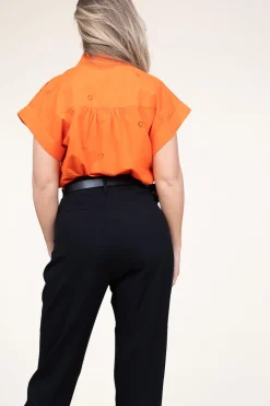 Embroidery Blouse Lina | Orange... | Suncoo | Little Soho