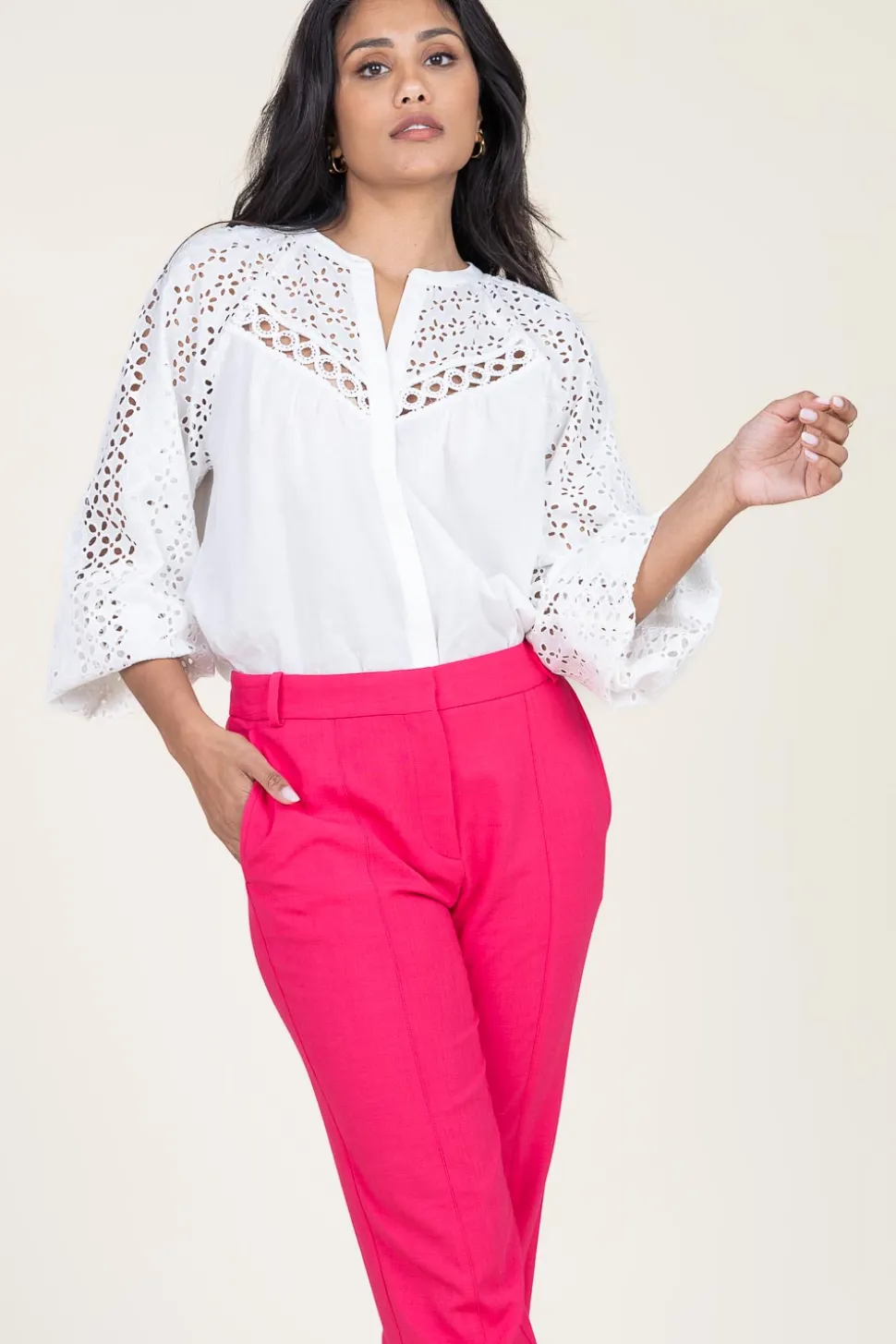 Embroidery Blouse Lovely | White... | Suncoo | Little Soho