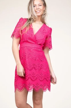 Embroidery Dress Chirel | Pink... | Suncoo | Little Soho