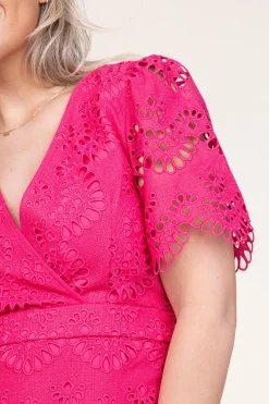 Embroidery Dress Chirel | Pink... | Suncoo | Little Soho