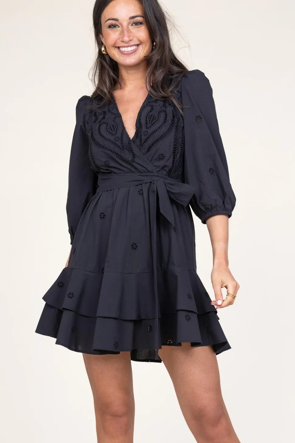 Embroidery Dress Cliff | Black... | Suncoo | Little Soho