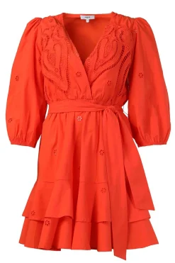 Embroidery Dress Cliff | Orange... | Suncoo | Little Soho