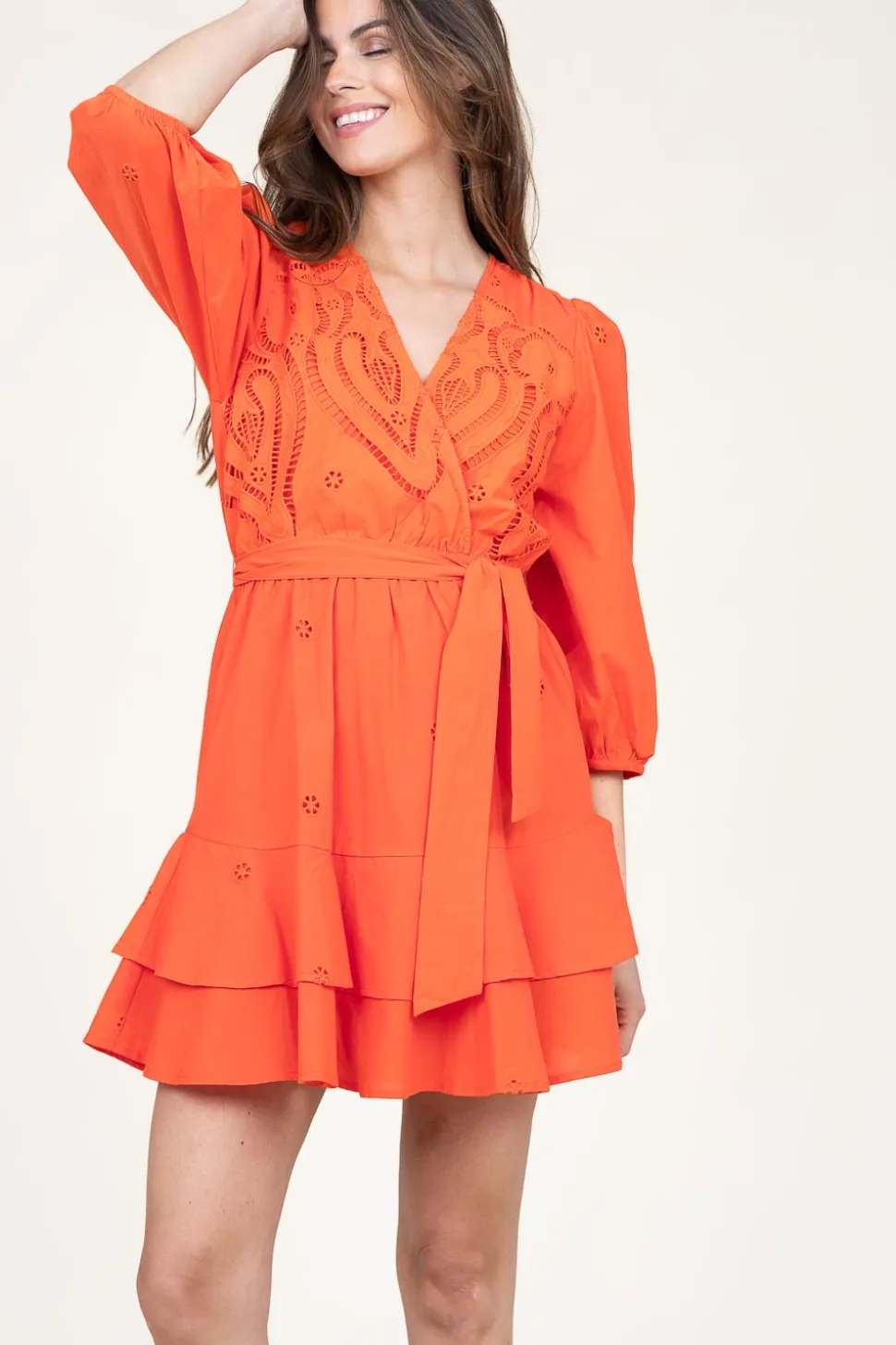 Embroidery Dress Cliff | Orange... | Suncoo | Little Soho