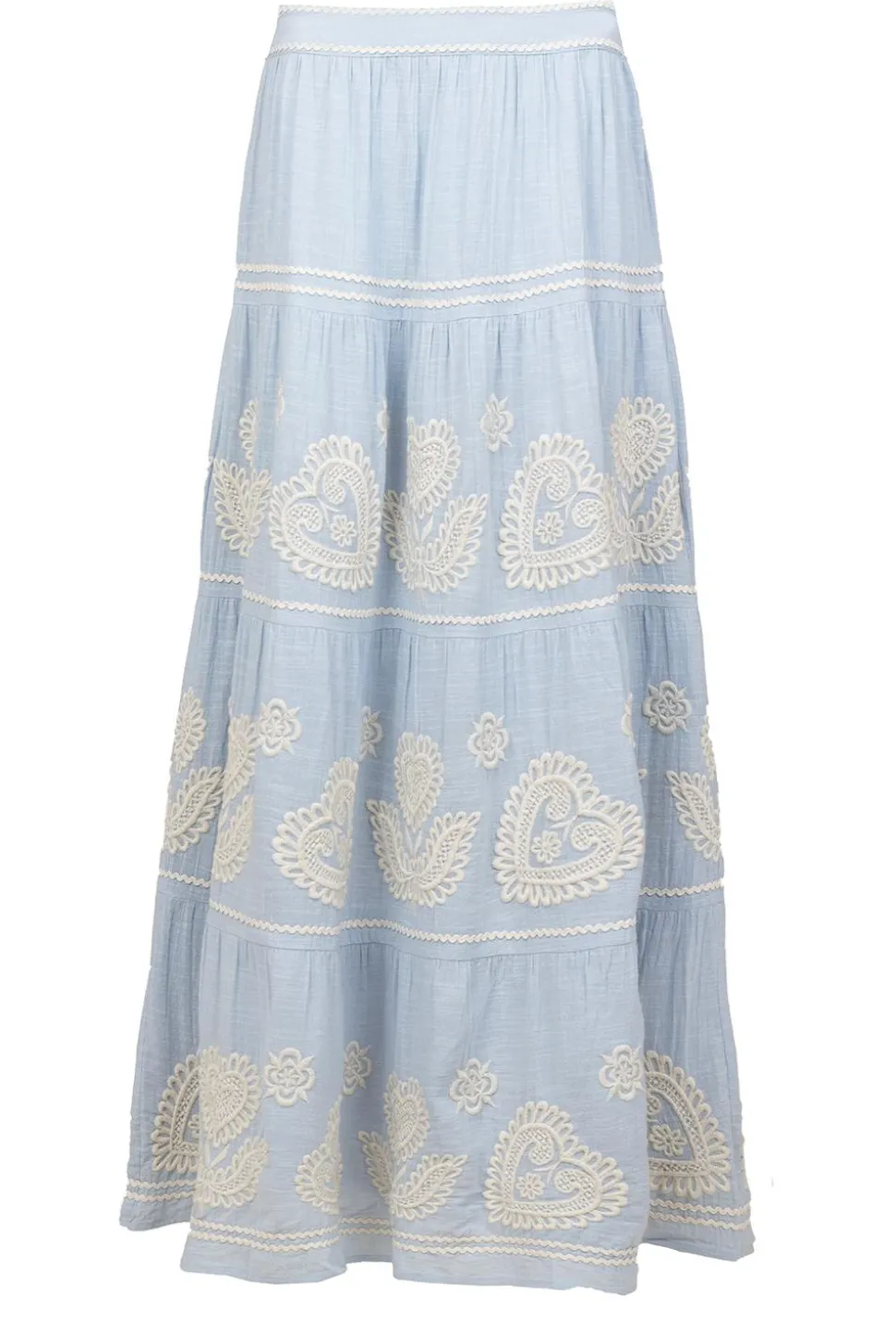 Embroidery Maxi Skirt Rony | Blue... | Antik Batik | Little Soho
