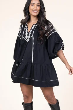Embroidery Poplin Dress Nania | Black... | Scarlett Poppies | Little Soho