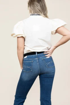 Embroidery Poplin Top Amelia | Natural... | Scarlett Poppies | Little Soho