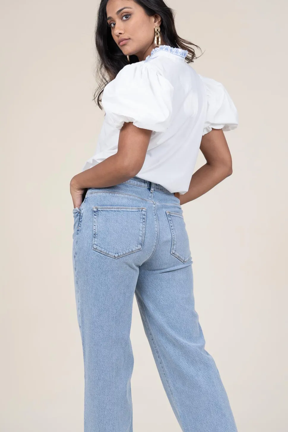 Embroidery Poplin Top Amelia | White... | Scarlett Poppies | Little Soho