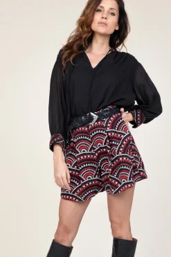 Embroidery Short Daphne | Red... | Greek Archaic Kori | Little Soho